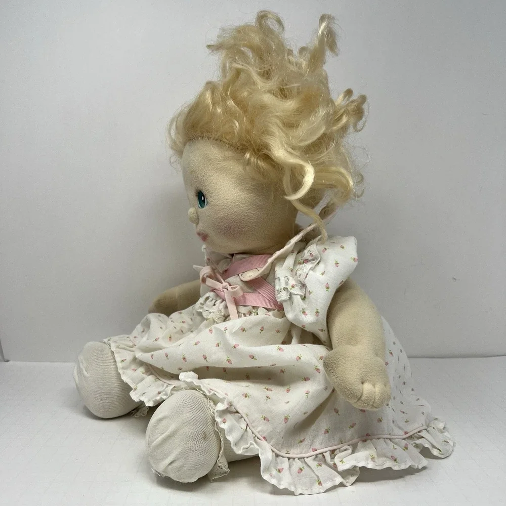 Vintage My Child Girl Doll Blonde Hair‎ Blue Eyes 1985 Soft Body Mattel Toy